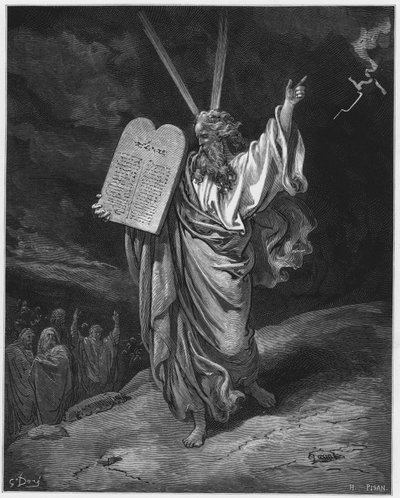 Moïse descendant du Mont Sinaï - Gustave Dore